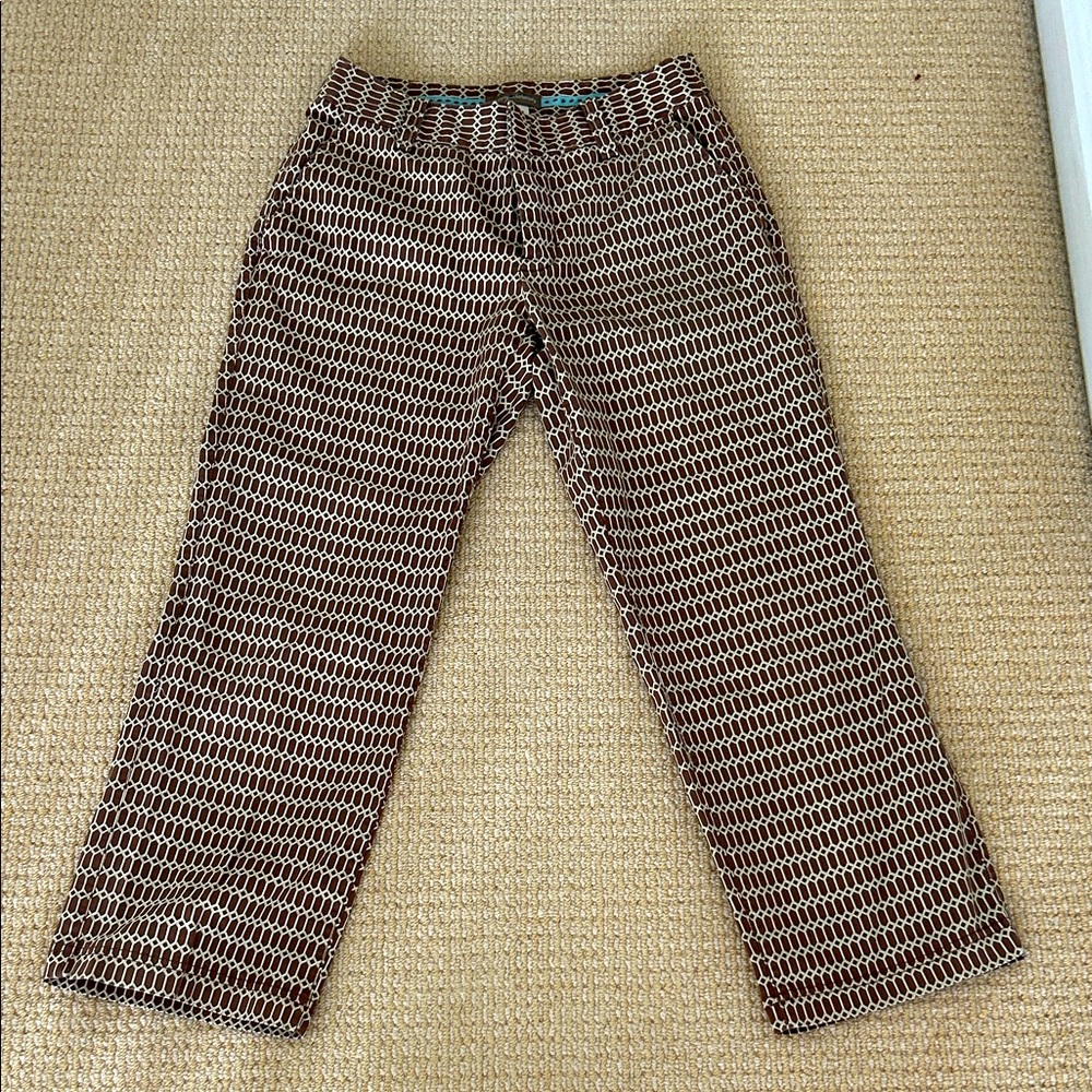 Tommy Bahama Brown and White Patterned Women’s Pants